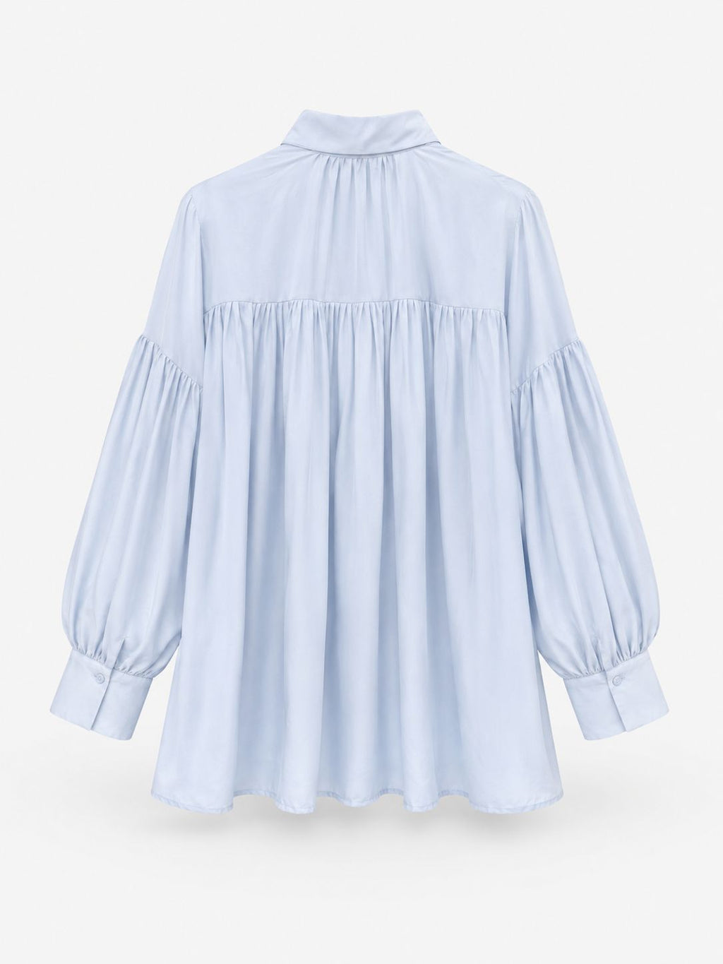 Cotton long sleeve shirt with tie front detail and button cuff
