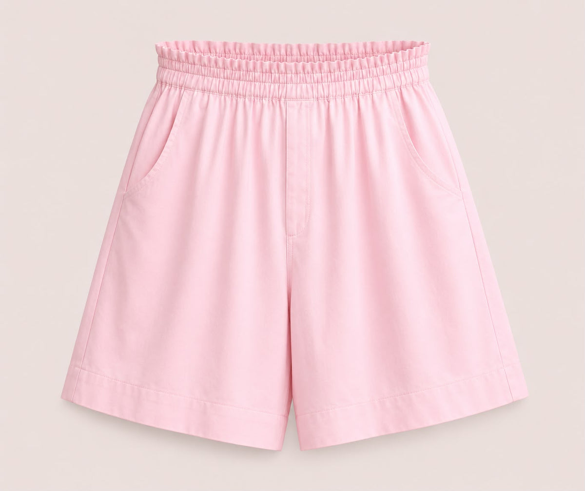 Pink cotton shorts, view 2