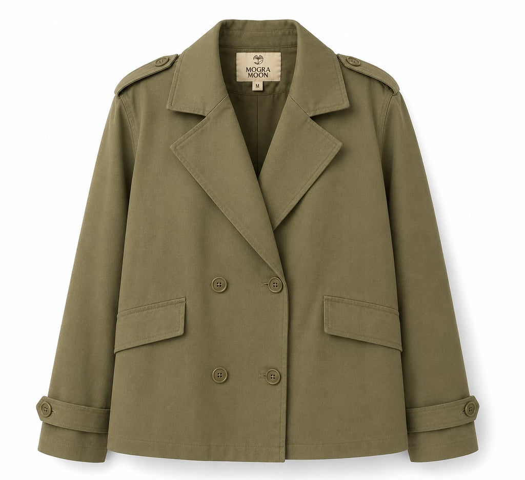 Twill cotton, lined with printed cotton fabric(Jacket)