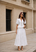 White woven cotton top